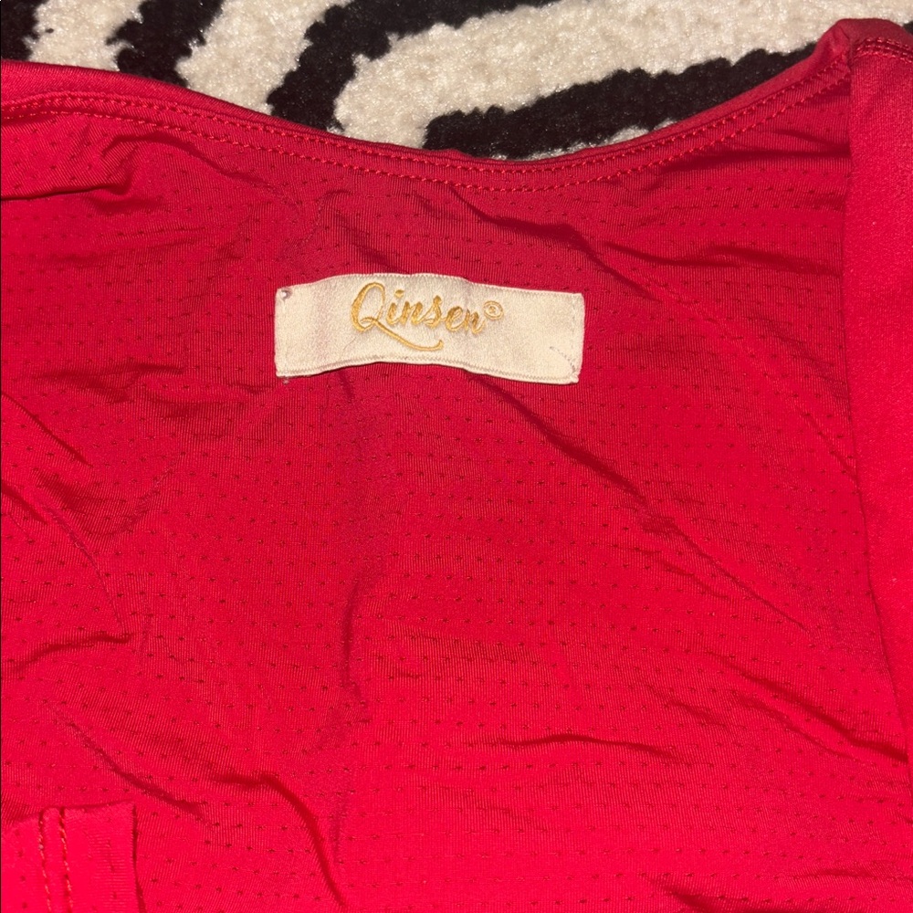 Red Workout Bodysuit - Picture 3 of 4